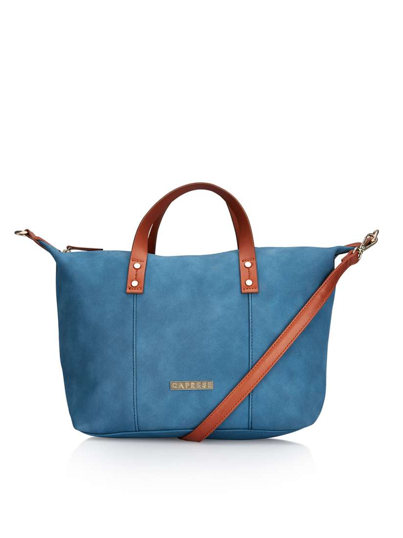 Caprese blue solid handheld bag shop
