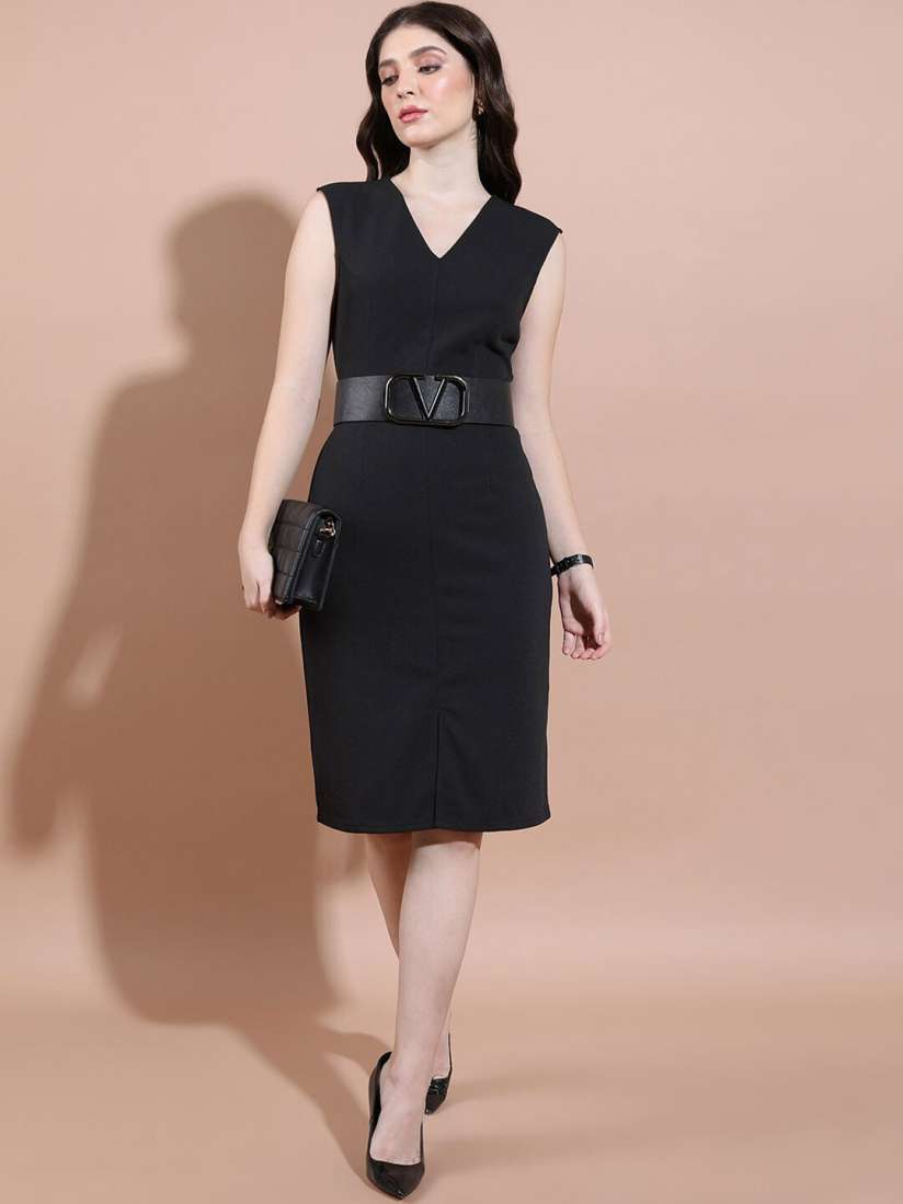 Buy Tokyo Talkies Black A Line Dress Dresses for Women 24685972 Myntra