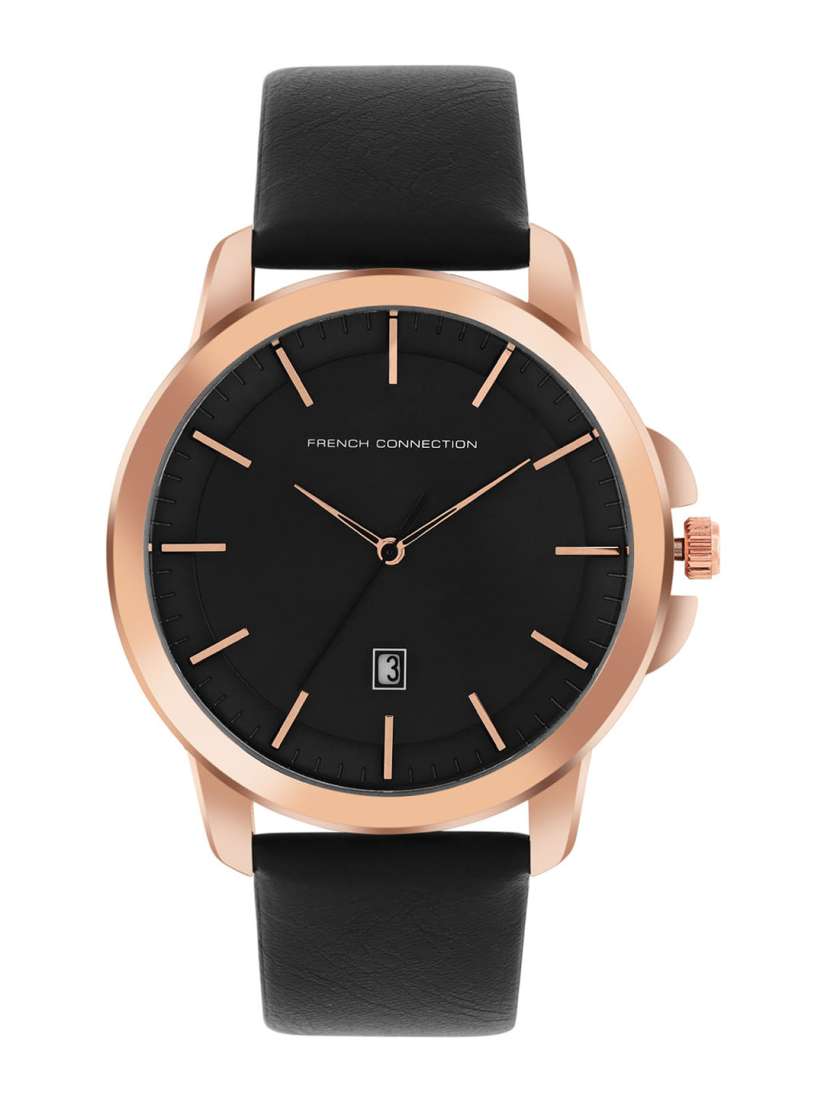 Buy French Connection Men Textured Dial And Leather Straps Analogue Display Watch FCN00058B Watches for Men 24689366 Myntra
