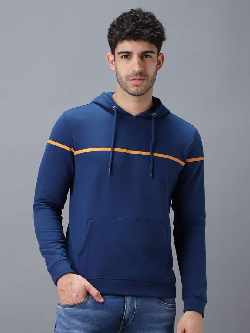 Buy Urbano Fashion Men Striped Hooded Sweatshirt Sweatshirts for Men 24689618 Myntra