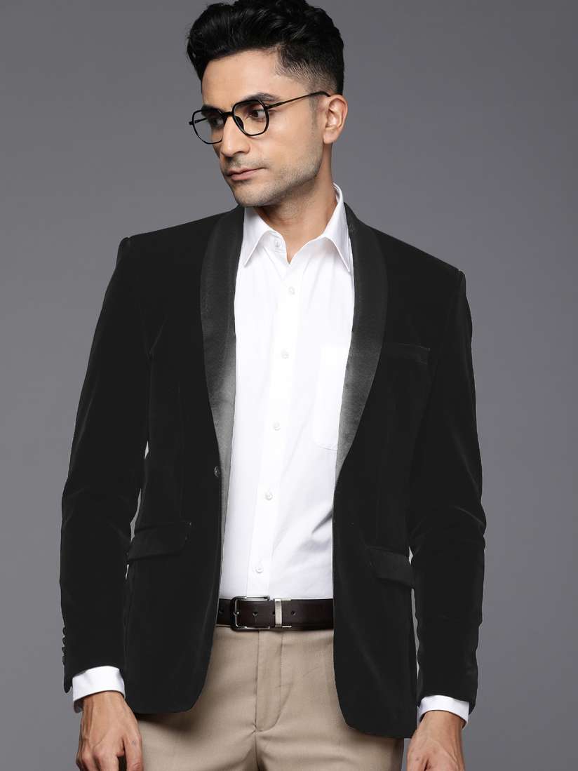 Louis philippe velvet blazers online
