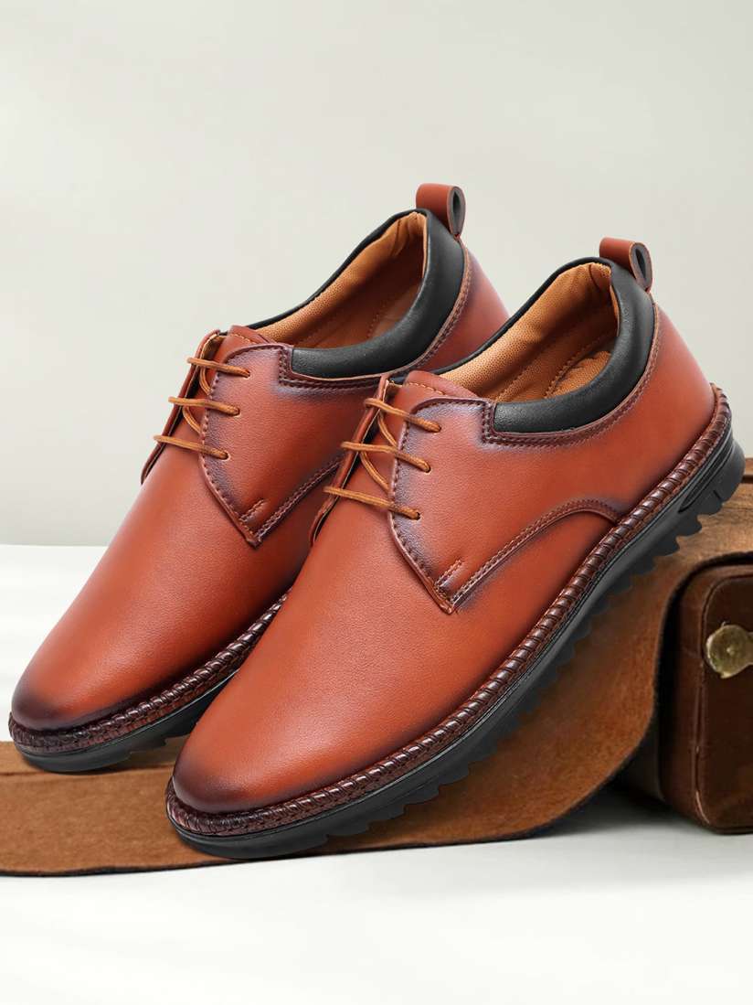Buy The Roadster Lifestyle Co. Men Tan Brown Lace Up Formal Derbys Formal Shoes for Men 24702248 Myntra