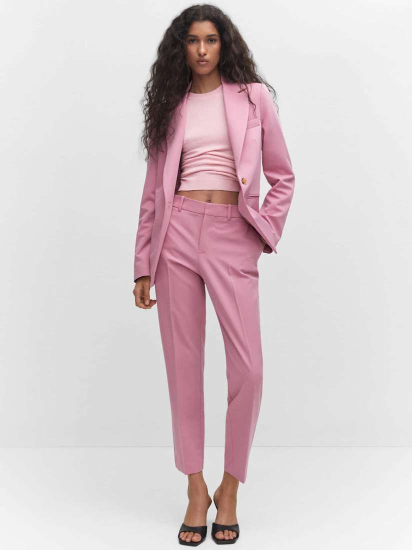 Mango blazer pink deals