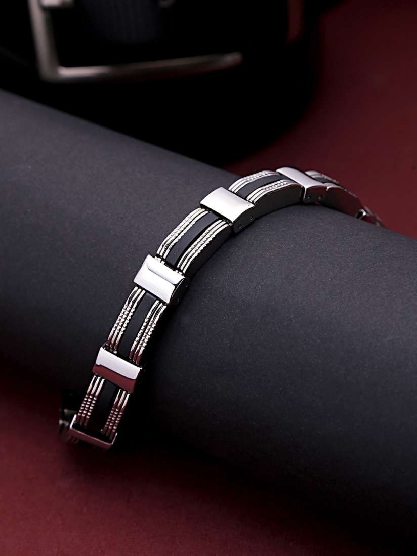 Yellow chimes stainless steel rhodium bracelet top