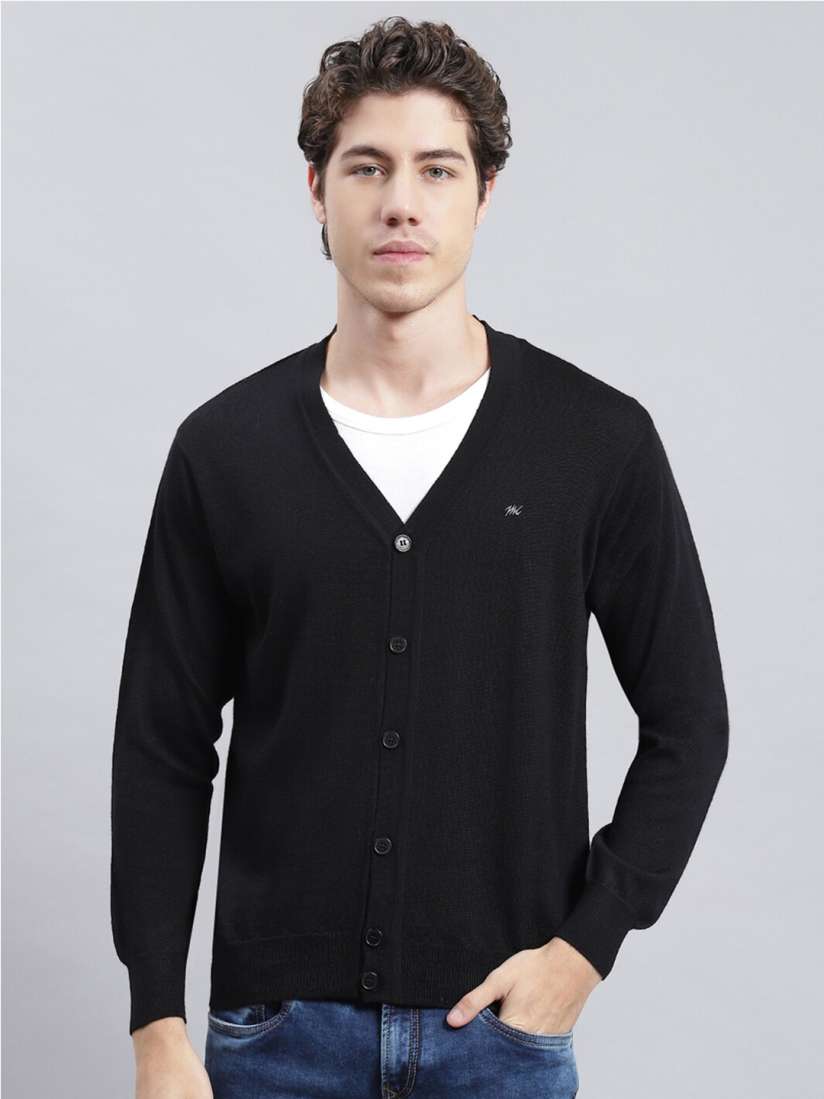 Buy Monte Carlo Long Sleeves Pure Wool Cardigan Sweaters for Men 24717218 Myntra