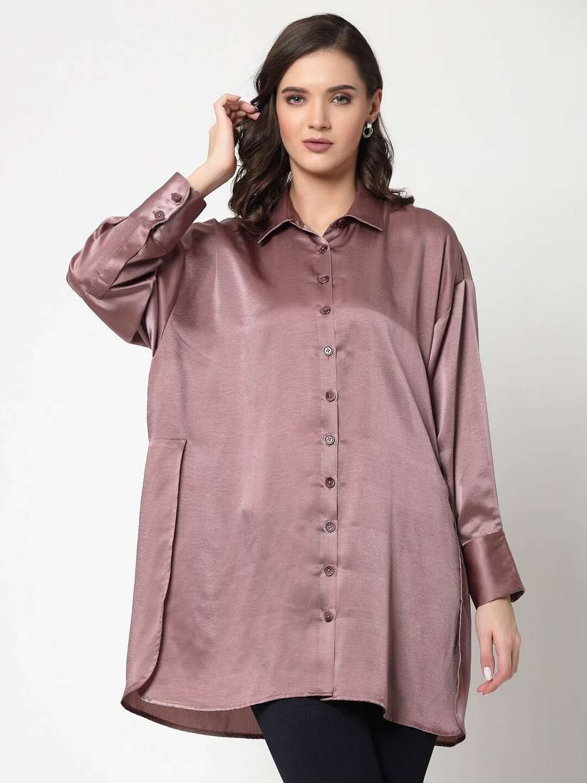 oversized satin blouse