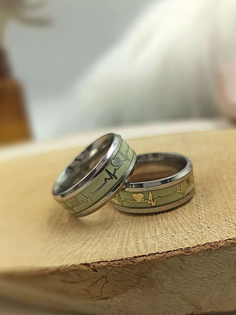 Buy VIEN Men Set Of 3 Platinum Plated Stainless Steel Enamelled Finger Rings Ring for Men 24721534 Myntra