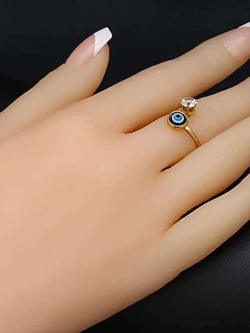 Buy EL REGALO Artificial Stone Evil Eye Finger Ring Ring for Women 24726158 Myntra