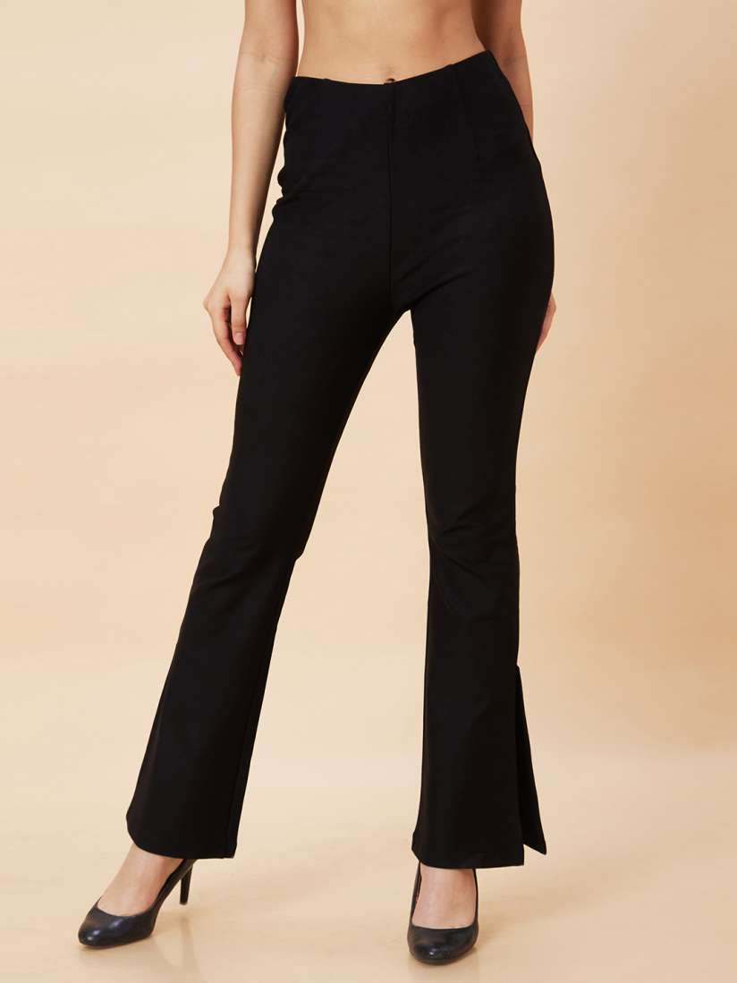 Buy Globus Women High Rise Side Slit Bootcut Treggings Jeggings for Women 24730458 Myntra