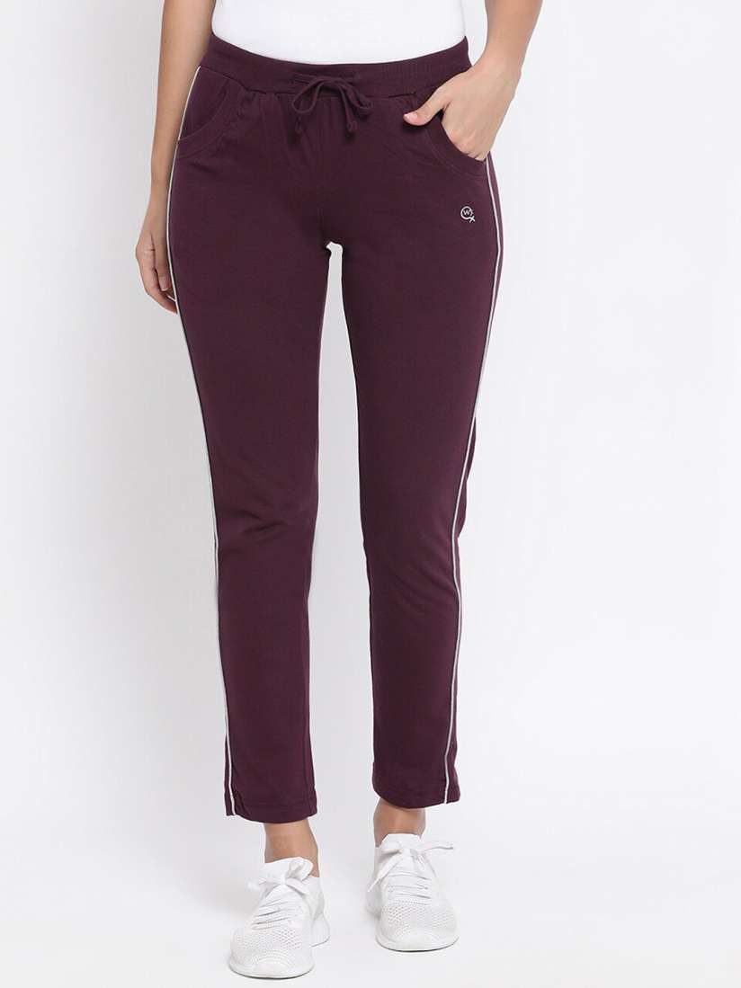 Buy Macrowoman W Series Women Mid Rise Cotton Track Pants Track Pants for Women 24730850 Myntra