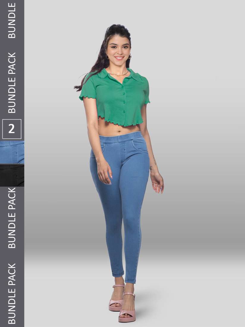 Buy LYRA Women Pack of 2 Slim Fit Jeggings Jeggings for Women 24731674 Myntra