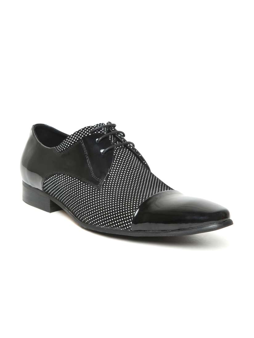 Buy Froskie Men Black Dot Print Genuine Leather Semiformal Derbys Formal Shoes for Men 2473173 Myntra