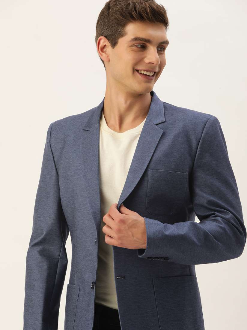 Buy Mast Harbour Men Solid Slim Fit Single Breasted Casual Blazer Blazers for Men 24732890 Myntra