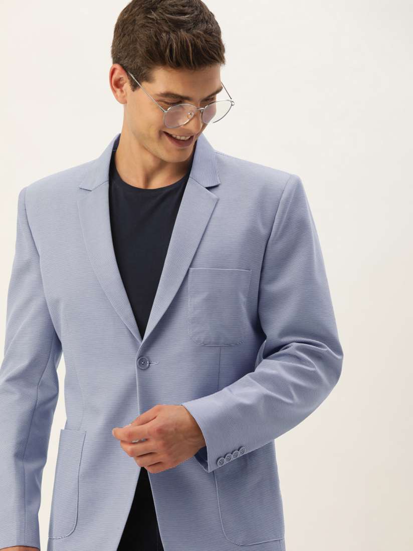 Buy Mast Harbour Men Striped Slim Fit Single Breasted Casual Blazer Blazers for Men 24732892 Myntra
