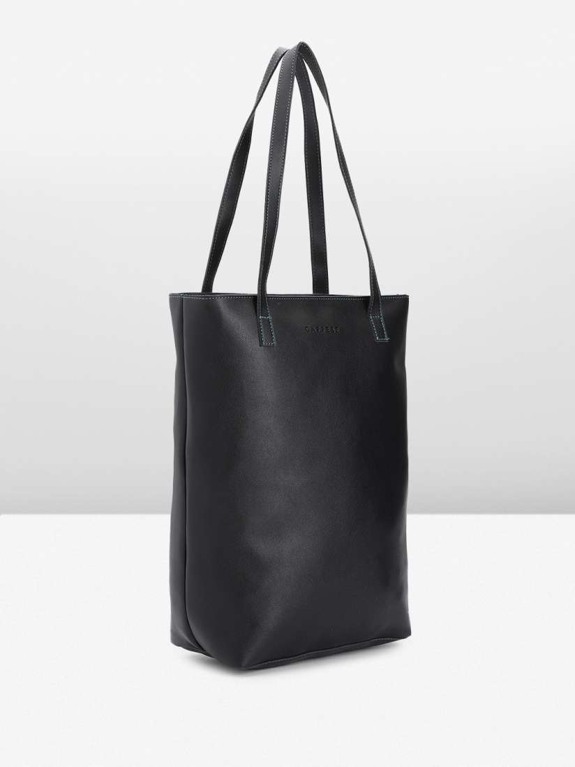 Buy Caprese Solid Structured Tote Bag With A Pouch Handbags for Women 24735706 Myntra