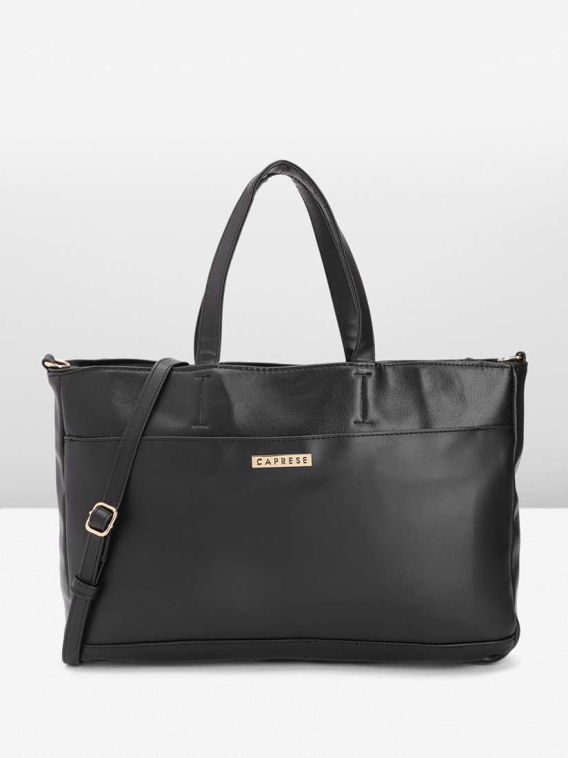 Buy Caprese Solid Structured Laptop Handheld Bag Handbags for Women 24735748 Myntra