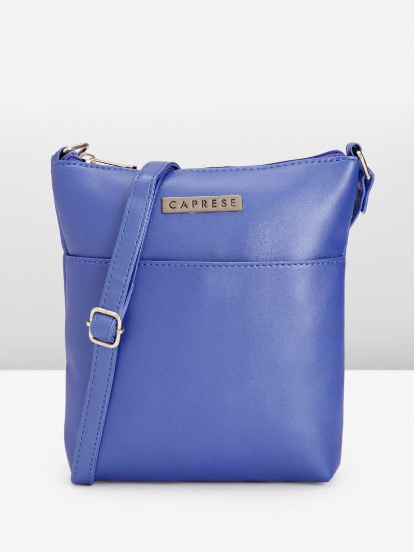 Caprese blue solid sling bag clearance