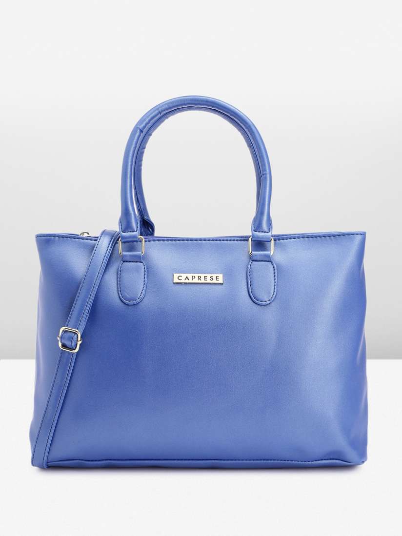 Caprese blue solid handheld bag shop