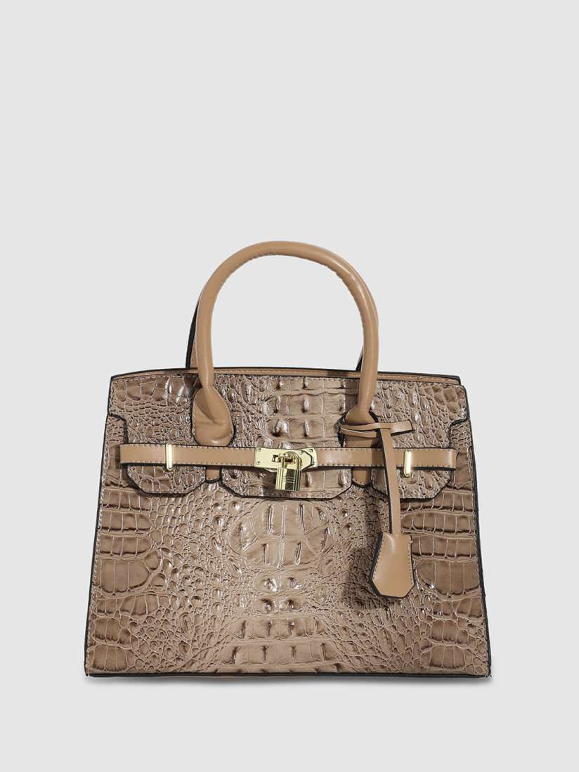 خصم كبير على حقيبتك المفضلة! احصلي على Lock Buckle Handbag – Beige الآن بخصم 45%!
