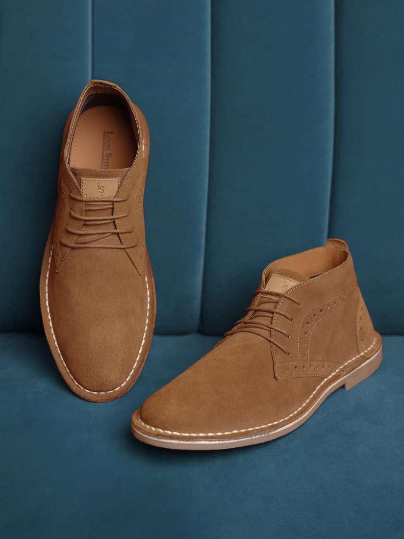 Buy LOUIS STITCH Men Mid Top Solid Suede Desert Boots Boots for Men 24748310 Myntra