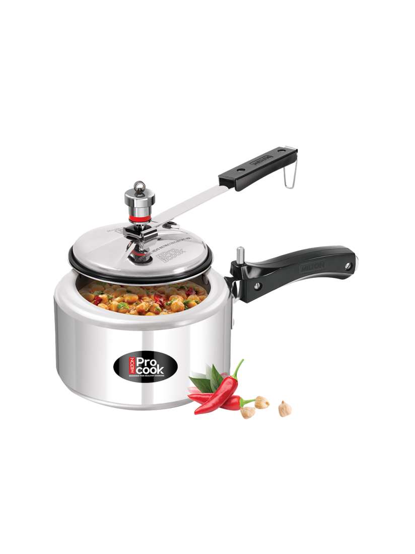 Buy Milton Pro Cook Silver Toned Aluminium Non Induction Pressure Cooker With Inner Lid 2 L Pressure Cooker for Unisex 24753594 Myntra