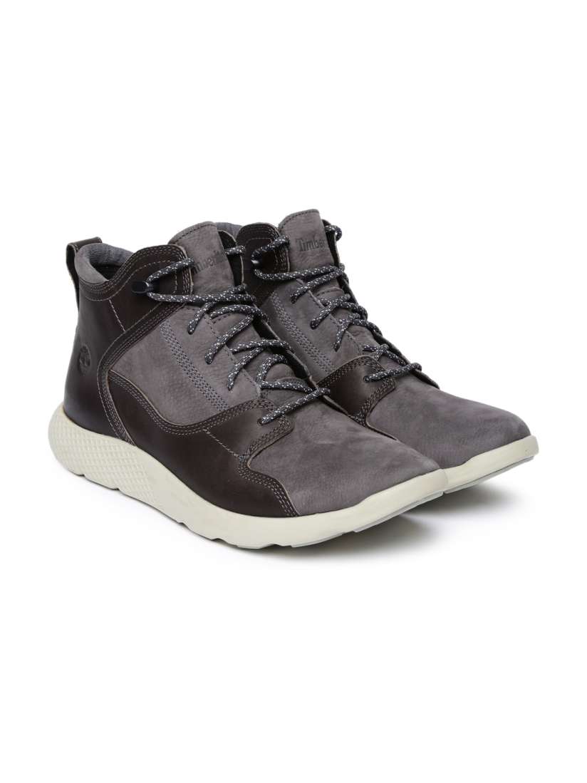 Buy Timberland Men Grey Flyroam Leather Hiking Boots Boots for Men 2475424 Myntra