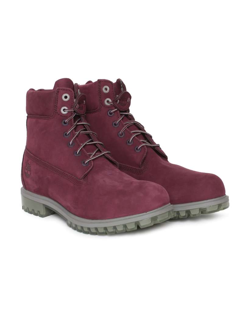 Buy Timberland Men Burgundy TPU 6 Leather High Top Flat Boots Boots for Men 2475479 Myntra