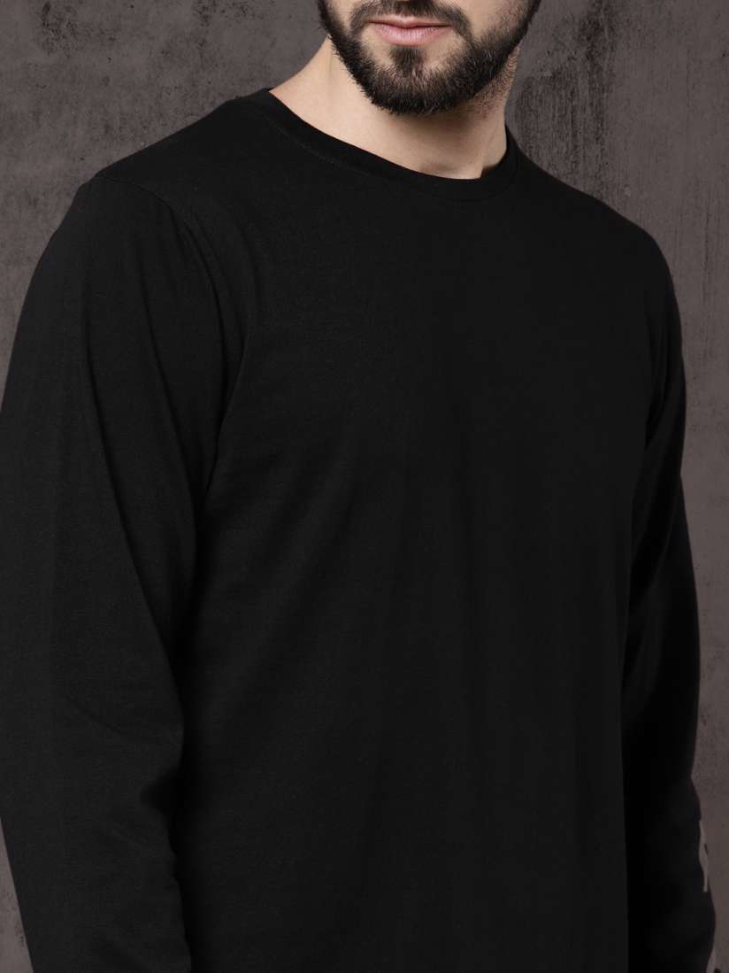 Buy Roadster Men Black Solid Round Neck T shirt Tshirts for Men 2475892 Myntra