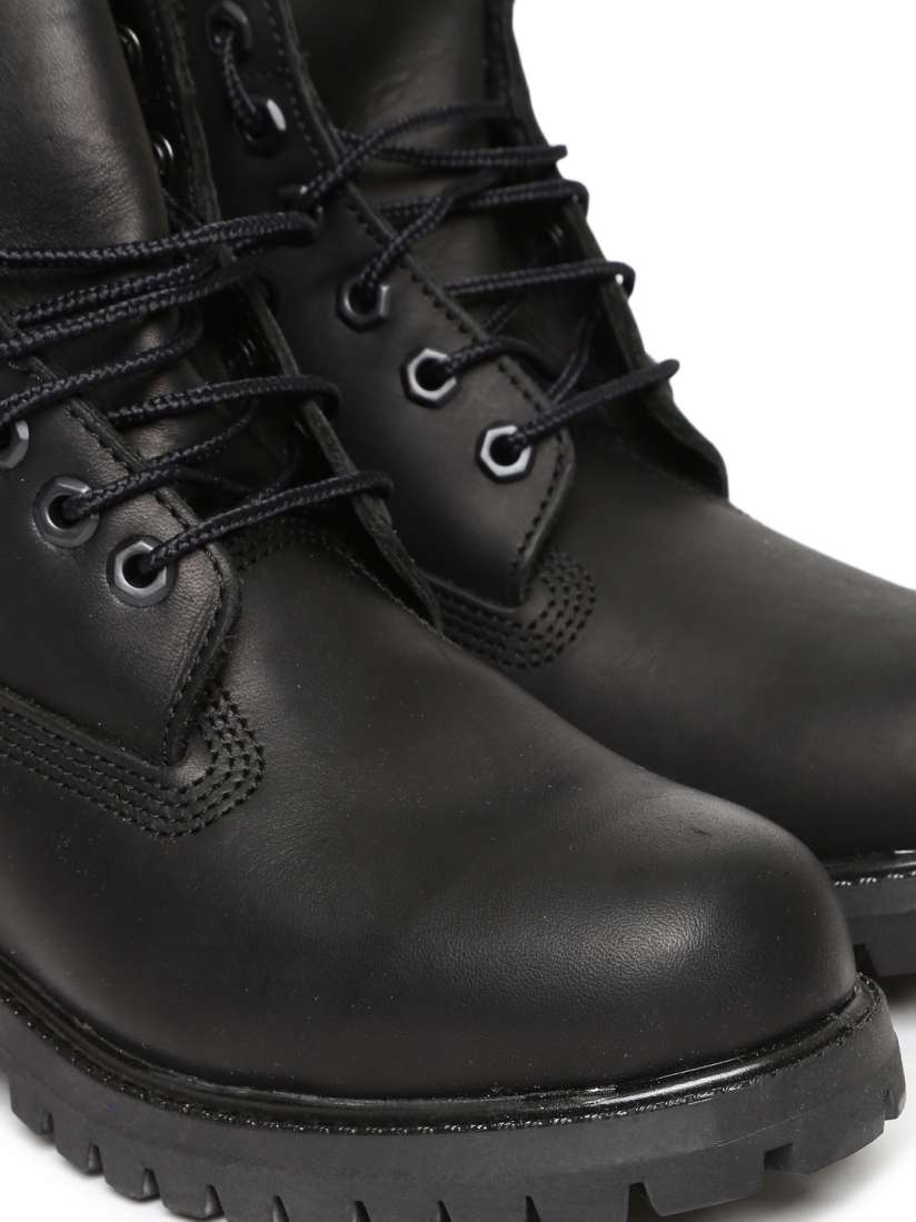 Buy Timberland Men Black 6 PREM WP Solid Leather High Top Flat Boots Boots for Men 2475972 Myntra