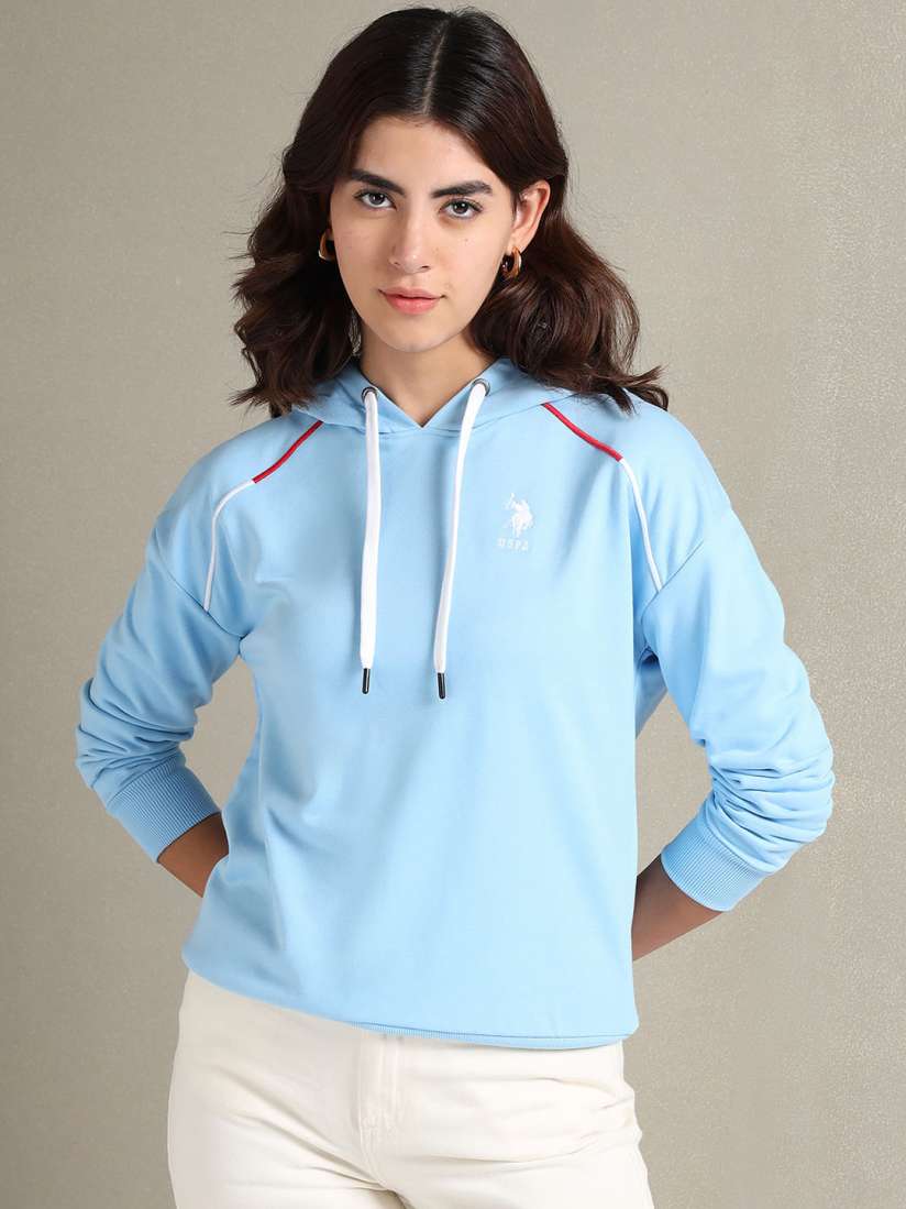 Buy U.S. Polo Assn. Women Hooded Long Sleeves Sweatshirt Sweatshirts for Women 24760854 Myntra
