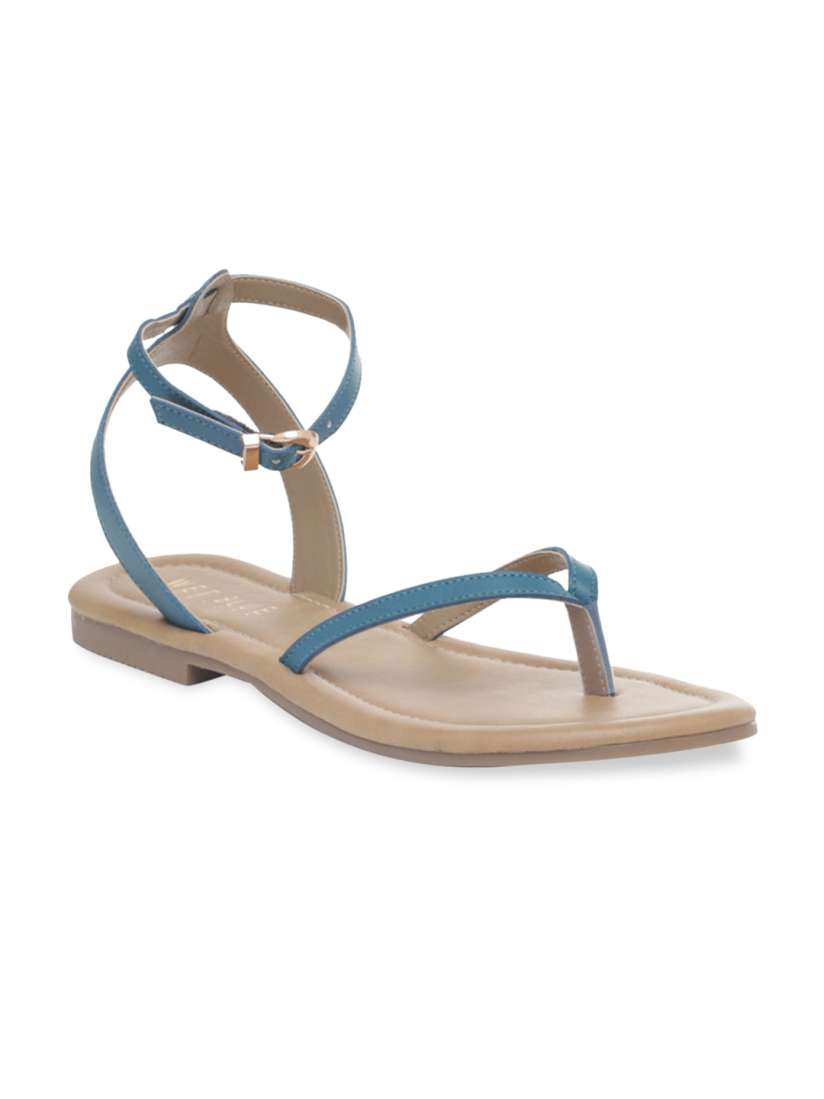 Wet blue flats top
