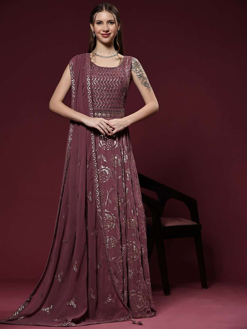 Myntra gown with dupatta hotsell