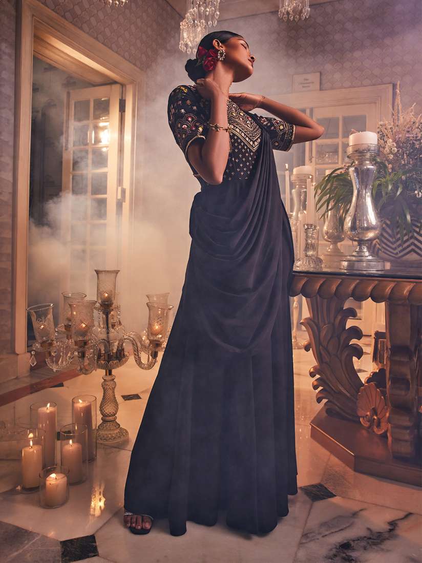 Buy WISHFUL Embellished Pleated Detailed Ethnic Maxi Dress Ethnic Dresses for Women 24766542 Myntra
