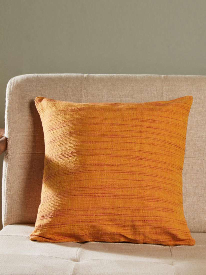 Buy Fabindia Yellow Self Design Cotton Square Cushion Cover Cushion Covers for Unisex 24767330 Myntra