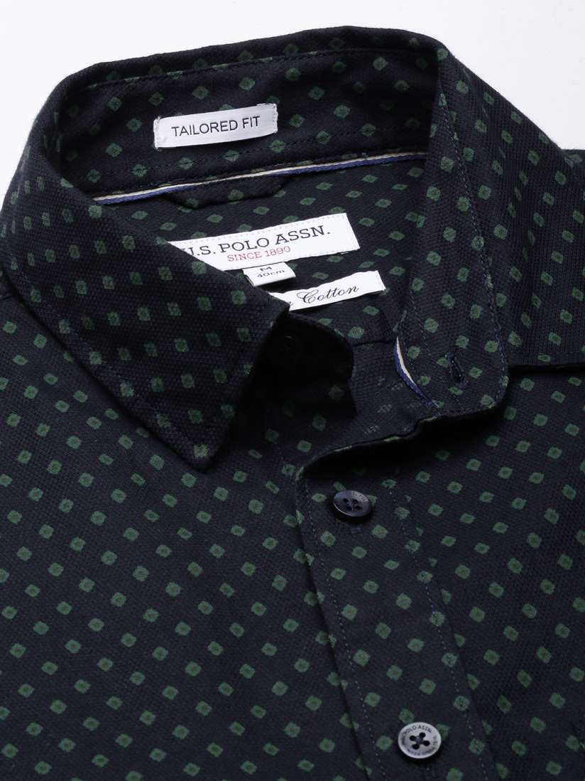Buy U.S. Polo Assn. Tailored Fit Pure Cotton Printed Casual Shirt Shirts for Men 24767678 Myntra