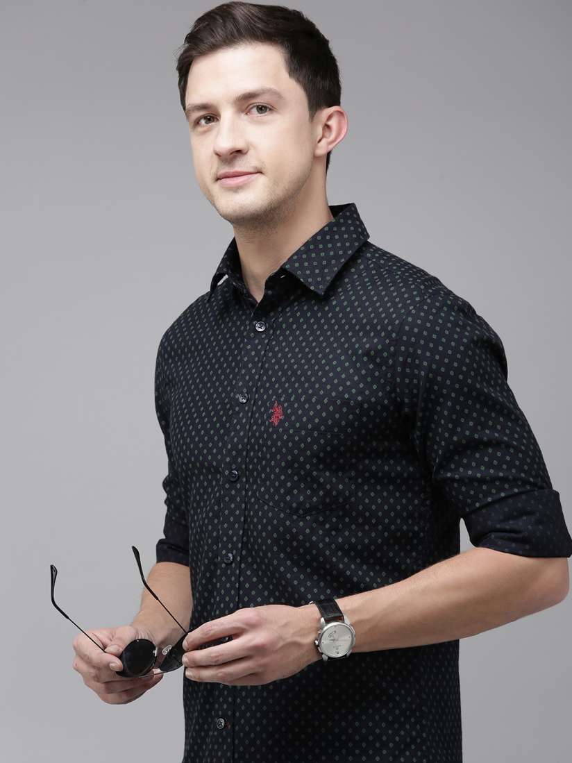 Buy U.S. Polo Assn. Tailored Fit Pure Cotton Printed Casual Shirt Shirts for Men 24767678 Myntra