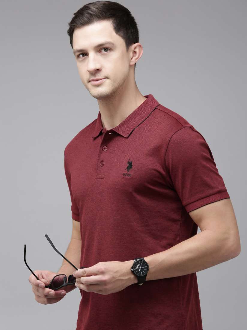 Buy U.S. Polo Assn. Polo Collar Slim Fit T shirt Tshirts for Men 24769128 Myntra
