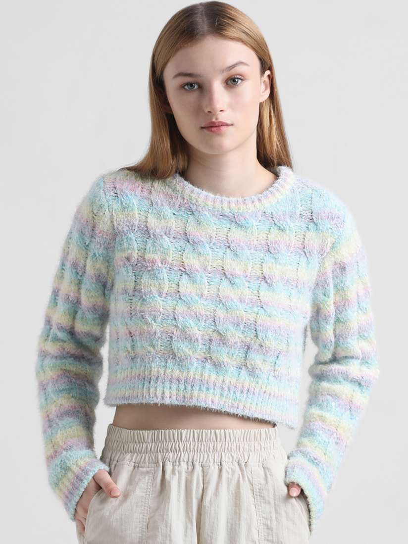 Crop sweaters for girls clearance