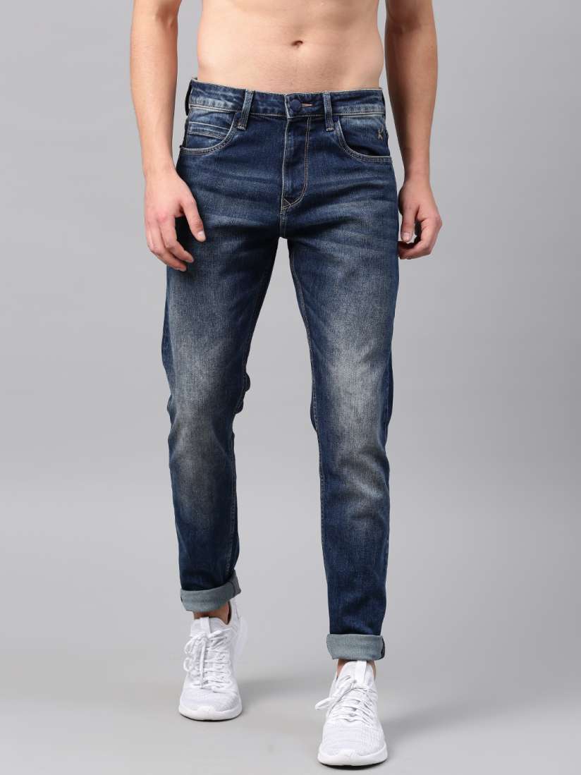 Buy HRX By Hrithik Roshan Men Blue Slim Fit Mid Rise Clean Look Stretchable Jeans Jeans for Men 2477859 Myntra
