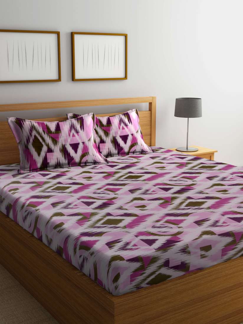 Bombay dyeing cotton double bedsheet with 2 pillow covers online