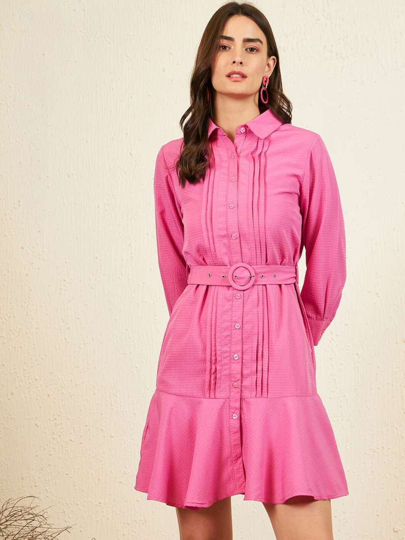 Buy Marie Claire Cuffed Sleeves Shirt Dress Dresses for Women 24780946 Myntra