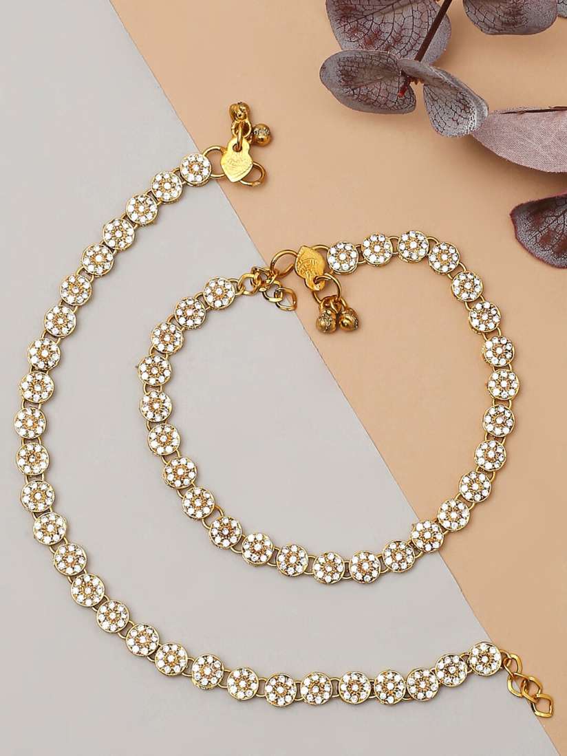 American diamond anklets on sale