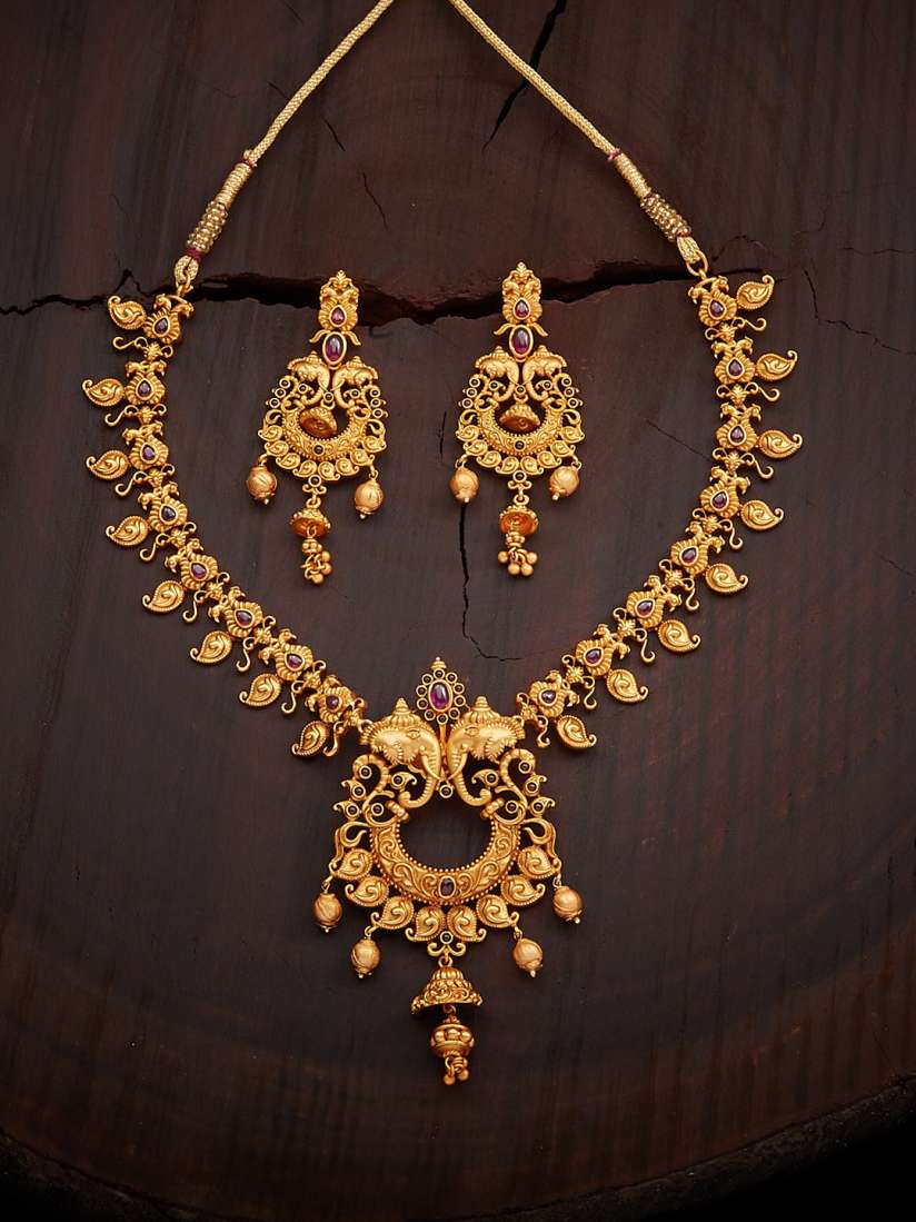 Buy Kushal s Fashion Jewellery Gold Plated Antique Jewellery Set Jewellery Set for Women 2478939 Myntra