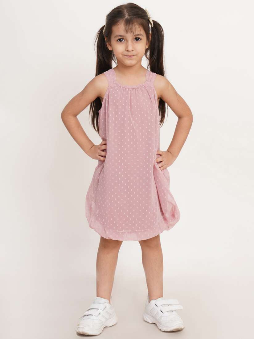 Buy Creative Kids Girls Self Design Shoulder Straps A Line Dress Dresses for Girls 24789628 Myntra