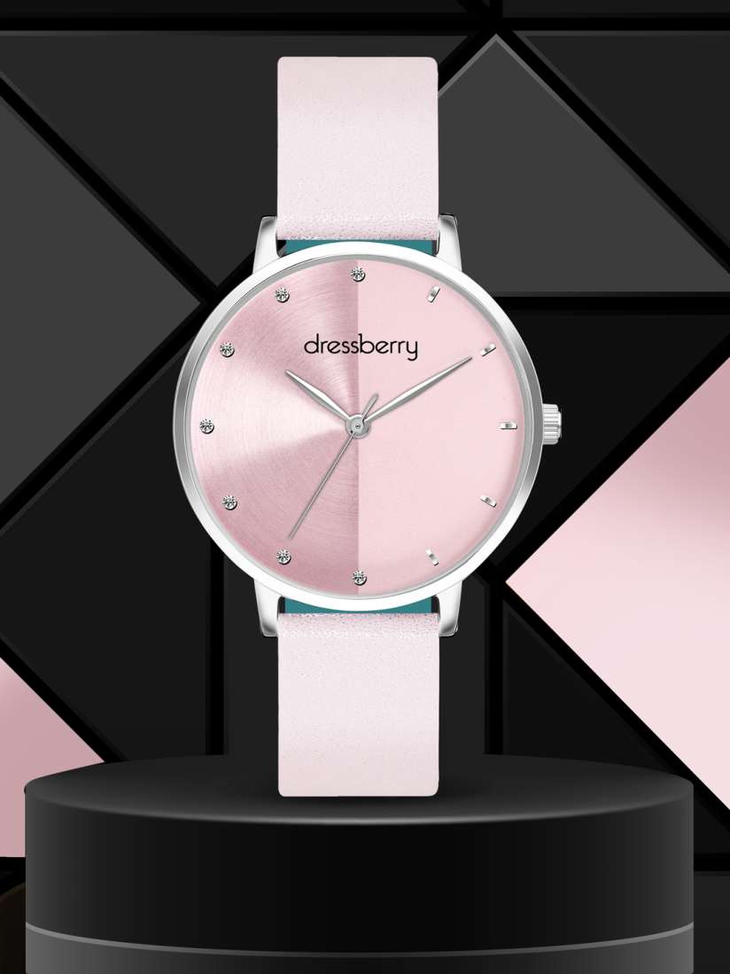 Buy DressBerry Women Embellished Dial Leather Strap Analogue Watch DB 201 Pink Watches for Women 24799184 Myntra