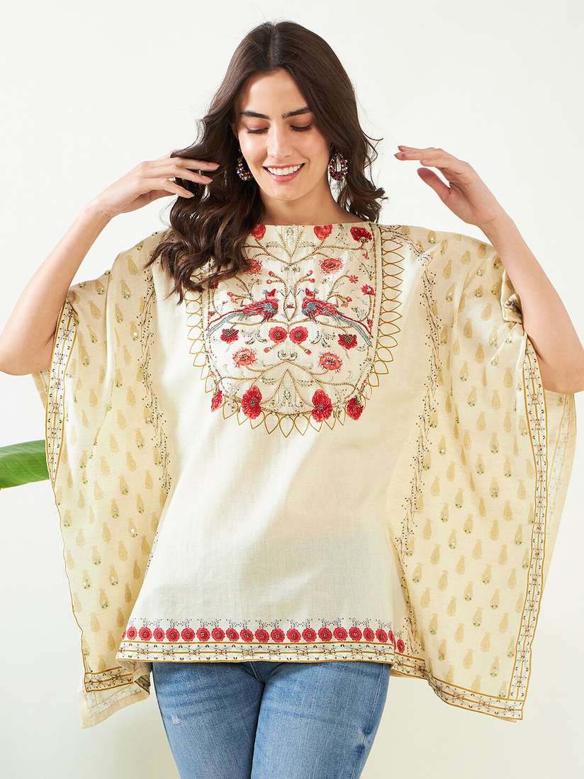 kaftan tops myntra