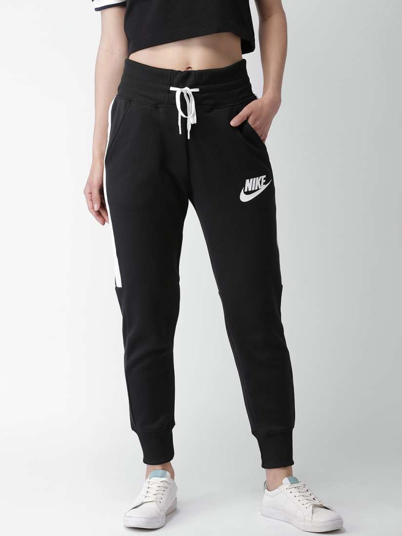 Womens nike black joggers best sale