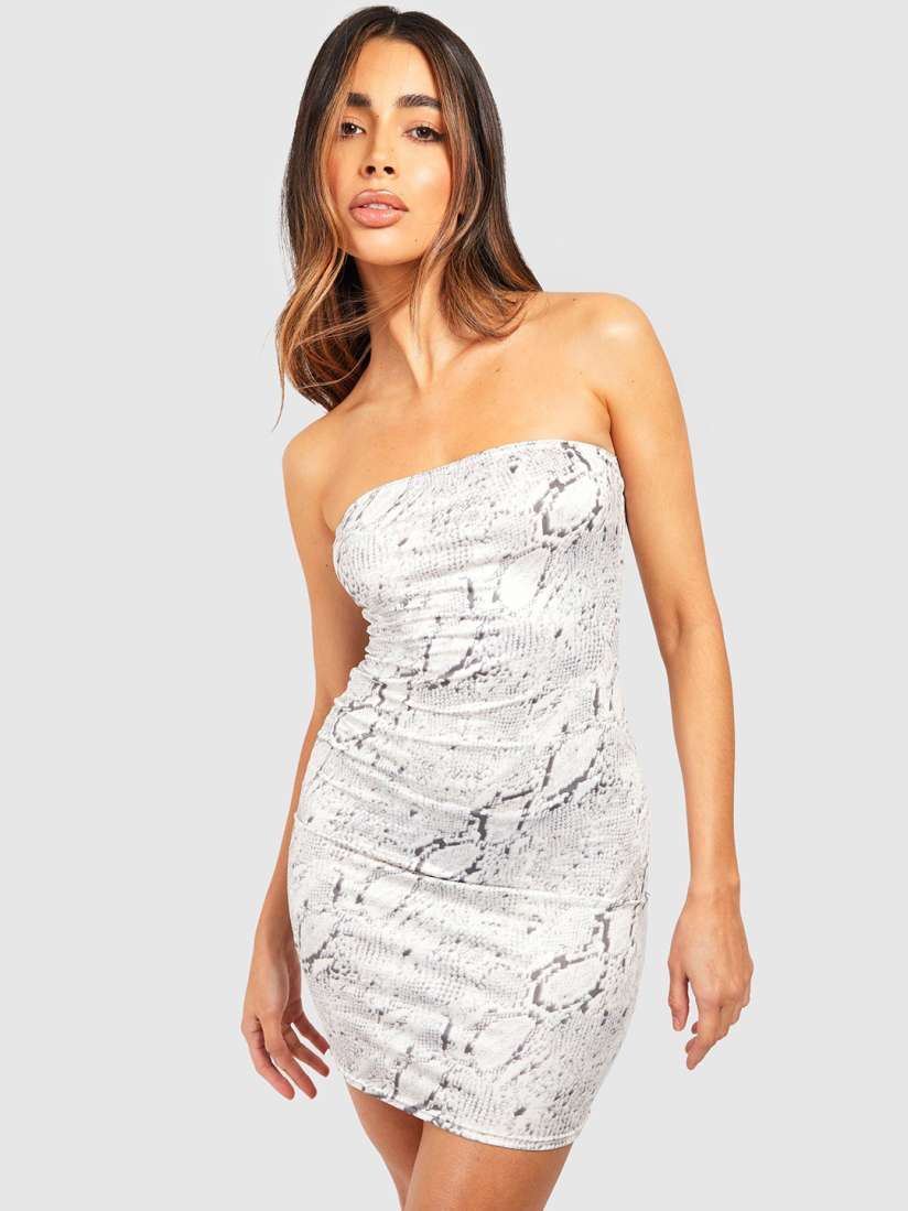 Snake print bodycon mini dress online