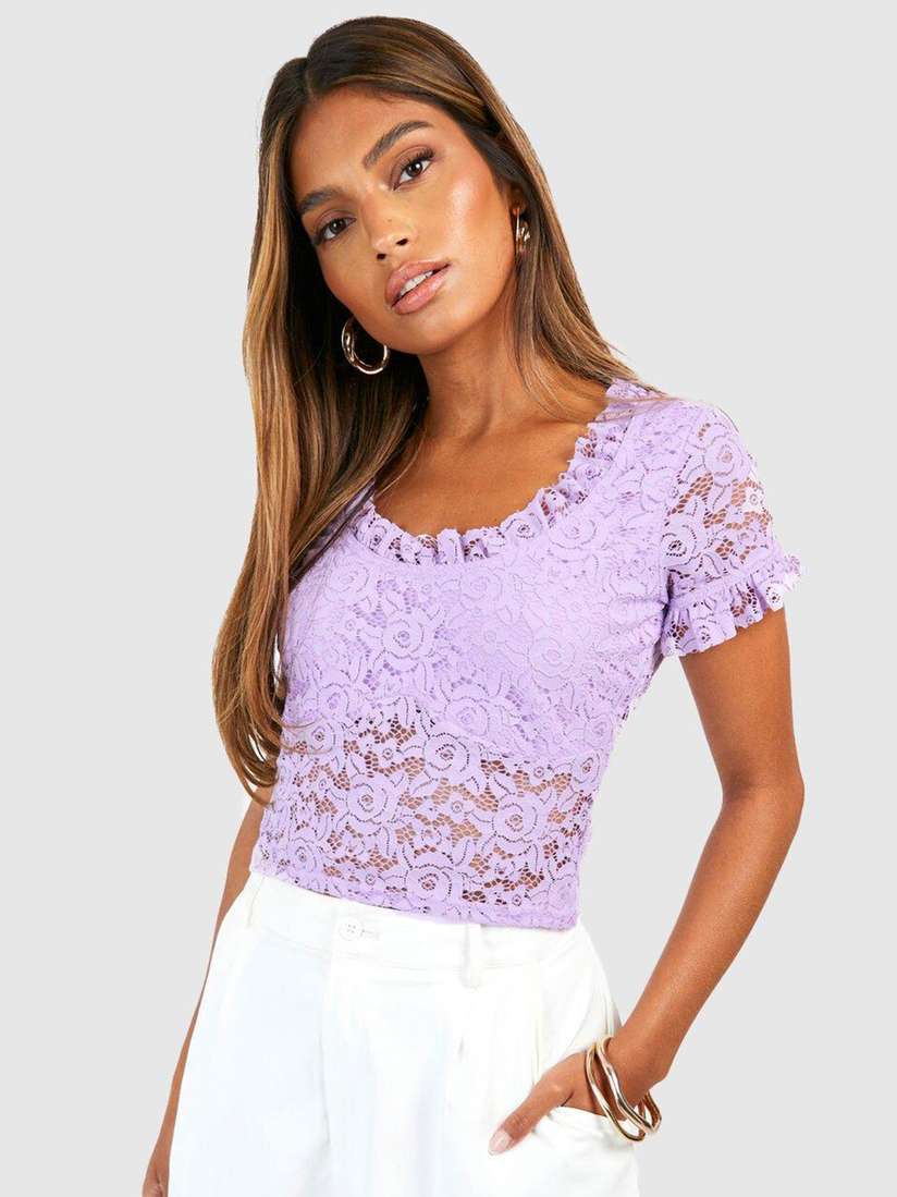 boohoo frill top