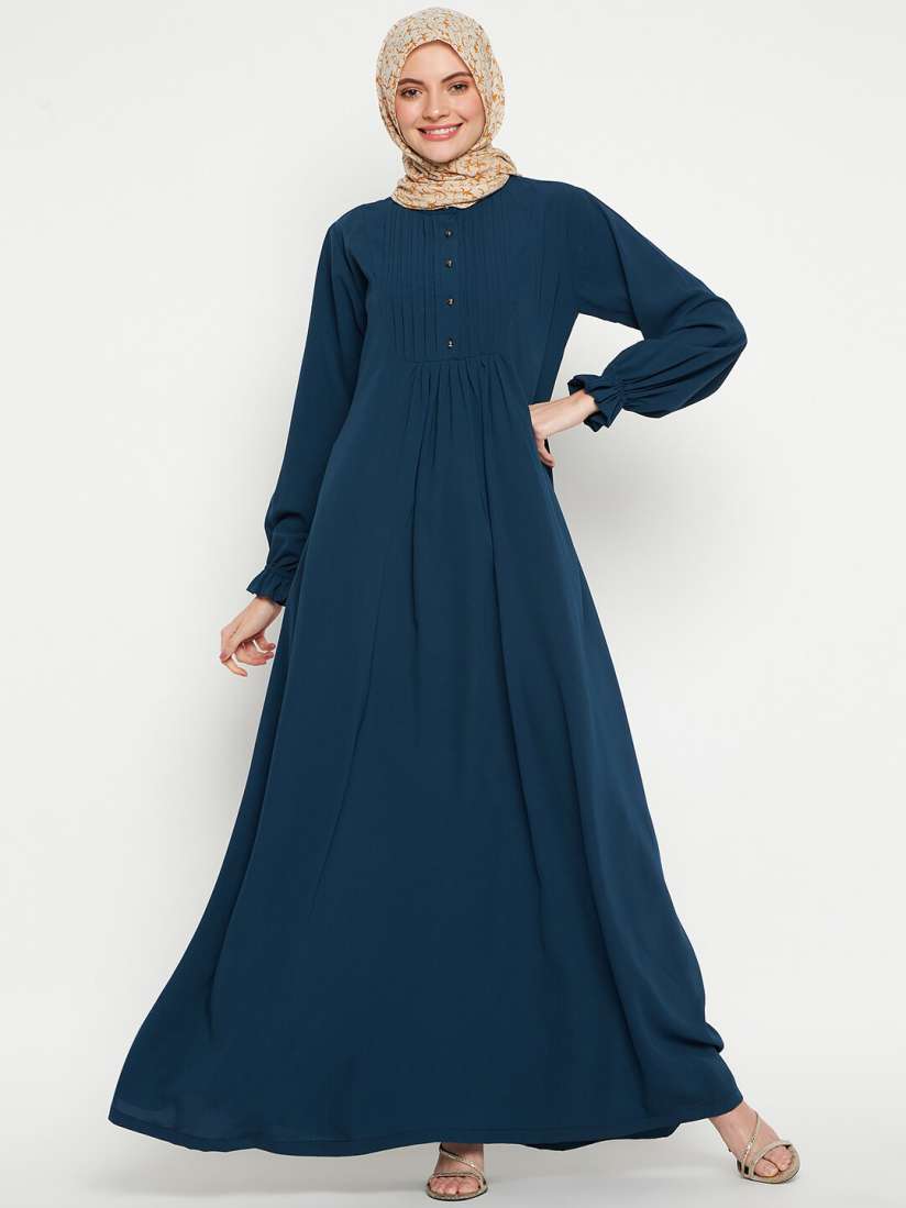 Buy NABIA High Neck Puff Sleeves A Line Abaya Burqa Burqas for Women 24804320 Myntra